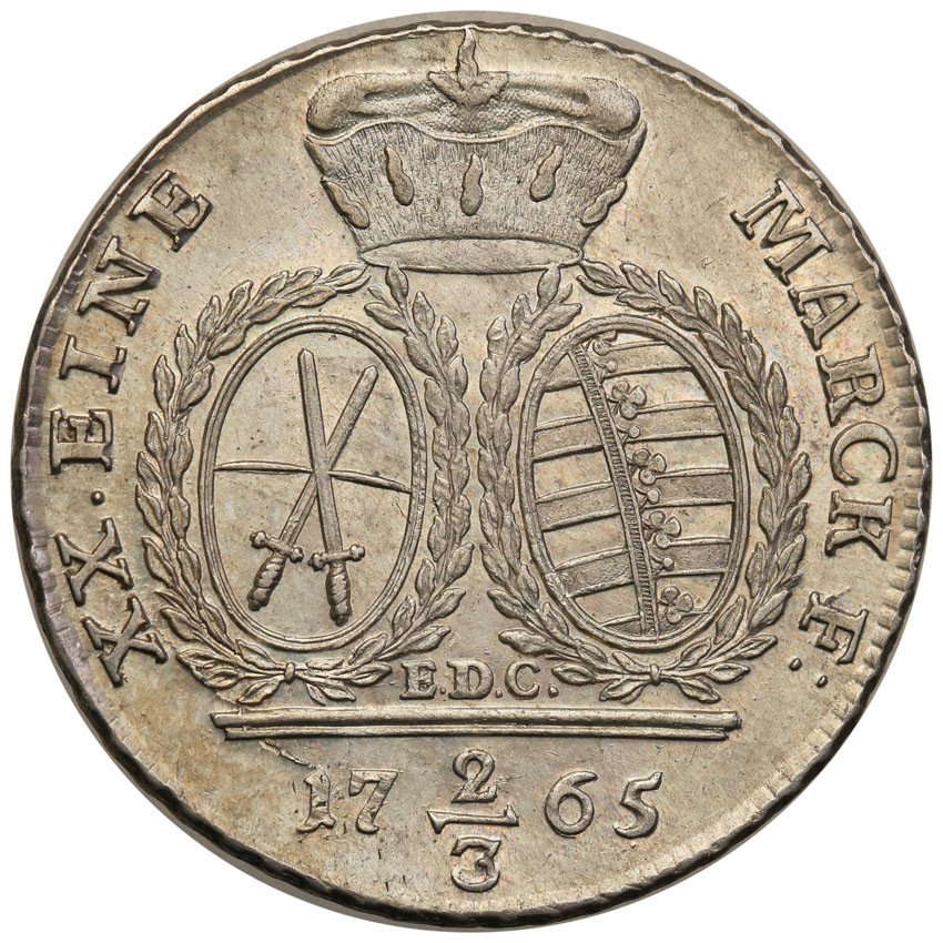 Niemcy, Saksonia. Gulden (2/3 Talara) 1765, Fryderyk August III, Drezno